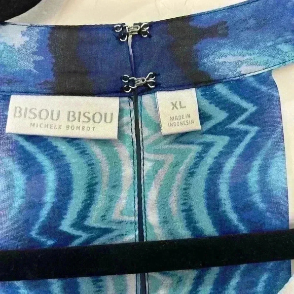 bisou bisou blue chiffon tie dye set sz XL - Picture 3 of 10